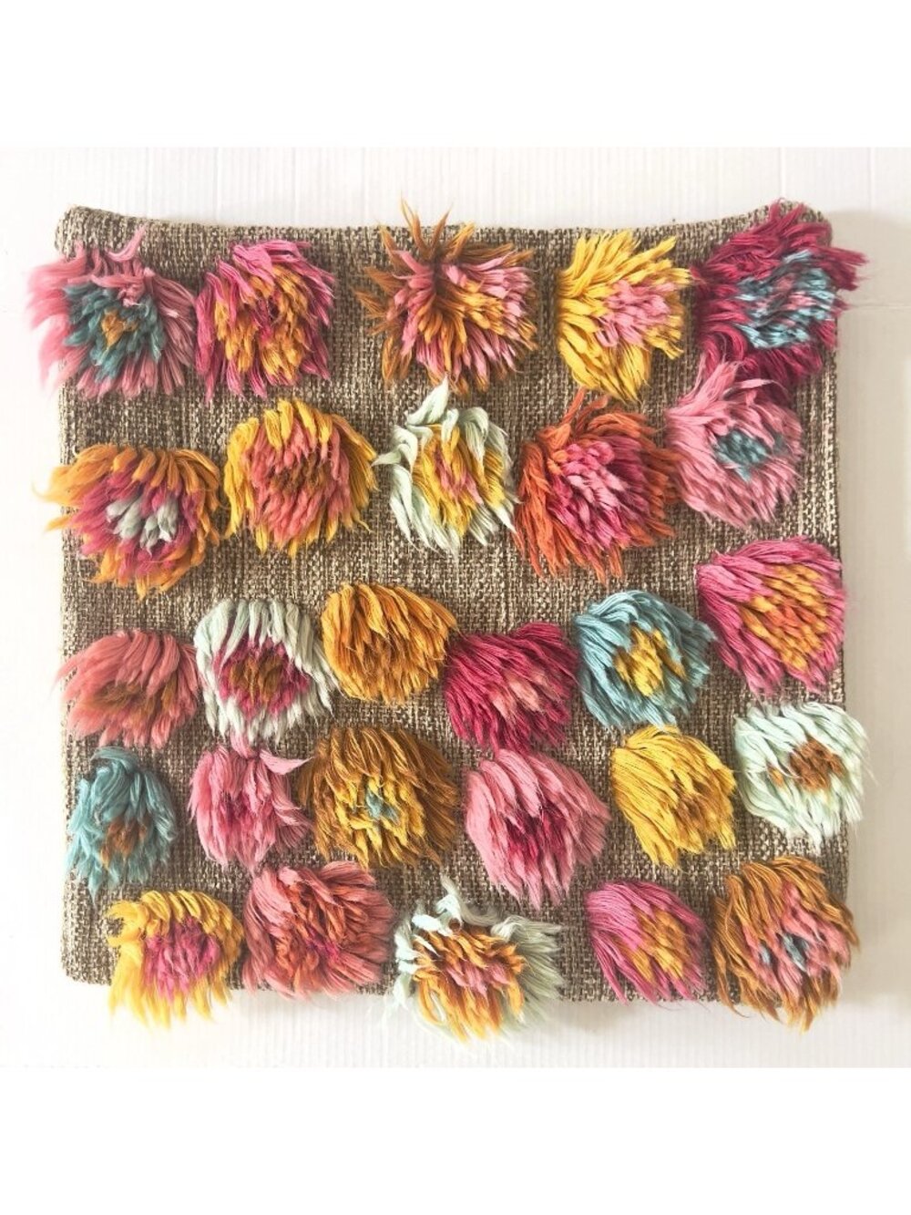 Annie Selke Party On Decorative Pillow Cover Multi Color Wool 22”